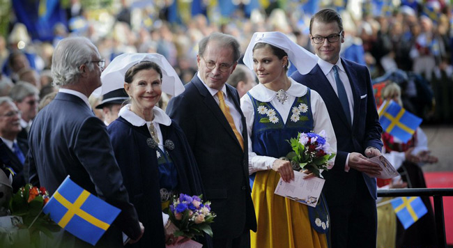 شرکت خاندان سلطنتی سوئد در مراسم روز ملی این کشور در استکهلم