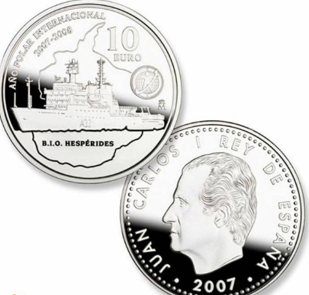 Spain, the research vessel Hesperides, 2007, EUR 10