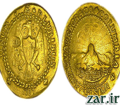 سکه براشر دابلون با علامت EB بر روی بال