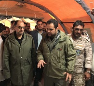 بازدید نماینده ویژه رهبری از بیمارستان‌ صحرایی پاسارگاد در مناطق زلزله‌زده