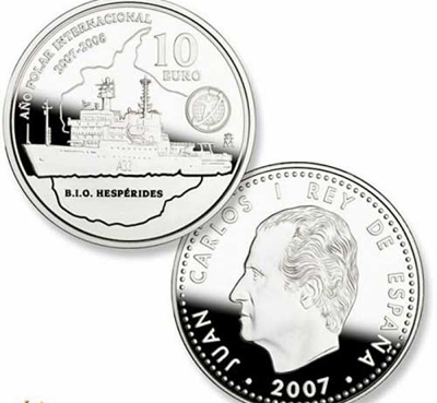 Spain, the research vessel Hesperides, 2007, EUR 10