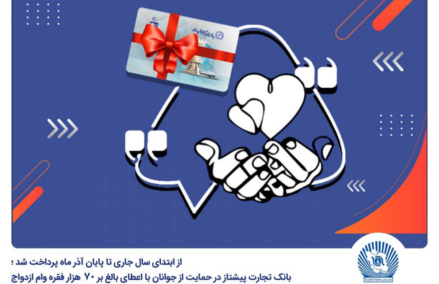 بانک تجارت پیشتاز در حمایت از جوانان با اعطای بالغ بر 70 هزار فقره وام ازدواج